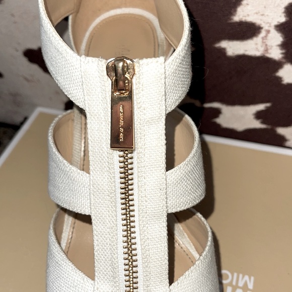 Michael Kors front zip wedge sandals - Picture 2 of 3